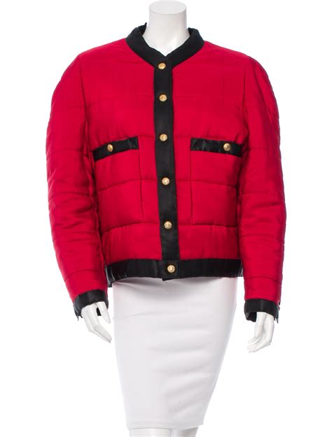 red chanel puffer jacket|chanel jacket pink.